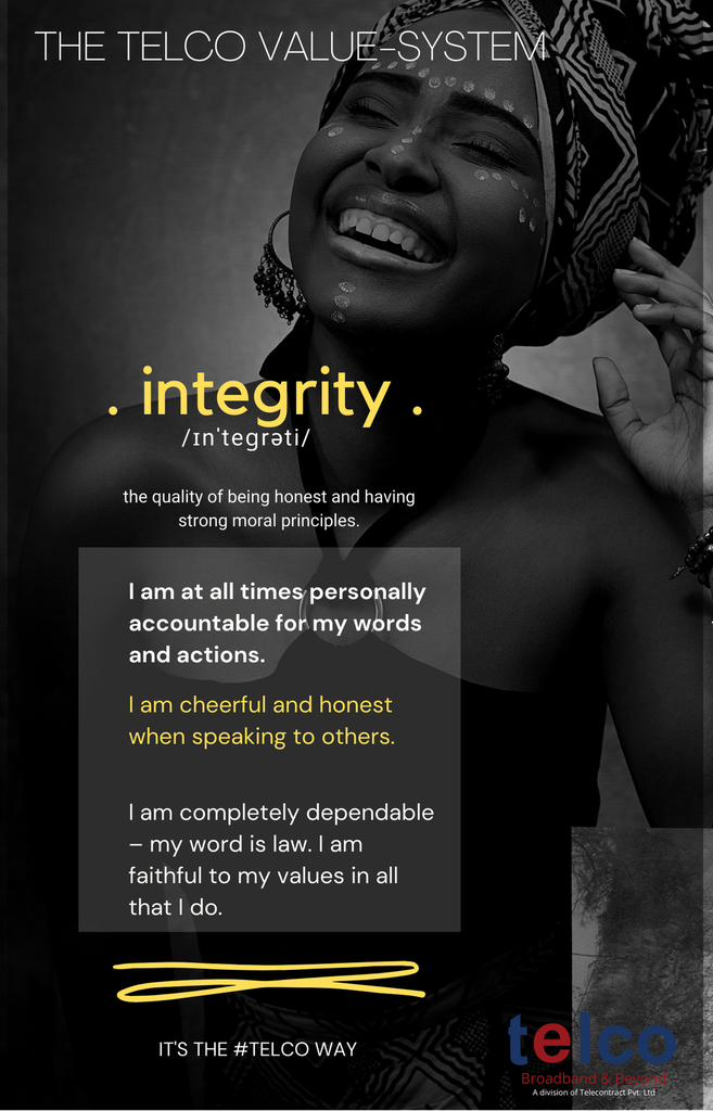#telcoWay Values 6: Integrity